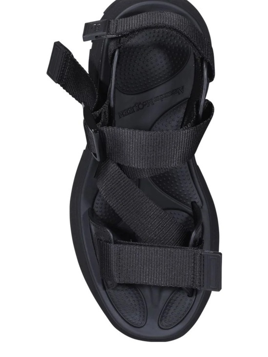 Alexander McQueen Shoes - Alexander McQueen Black Sport Strap Sandals